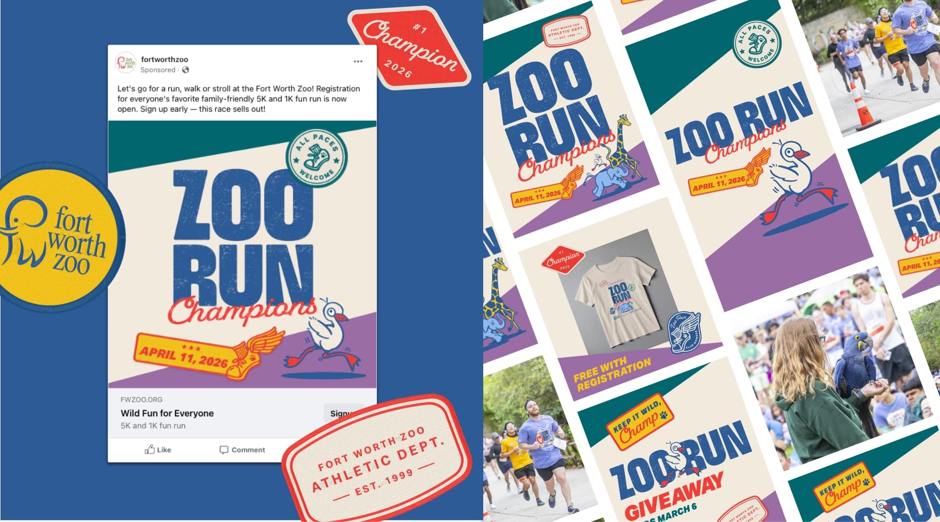 Fort Worth Zoo Run Social Campaign