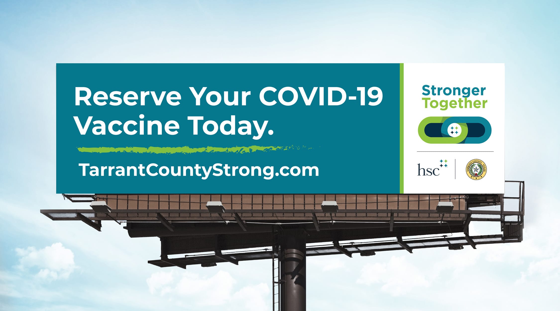 Tarrant County Strong COVID-19 Vaccine Billboard