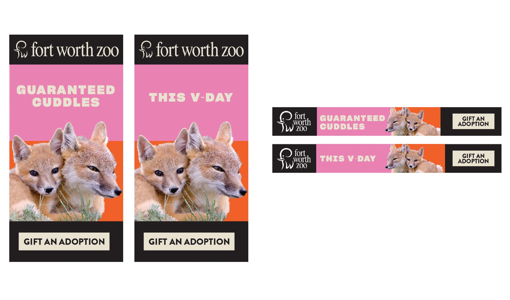 Zoo Valentine Adoption Display Banners
