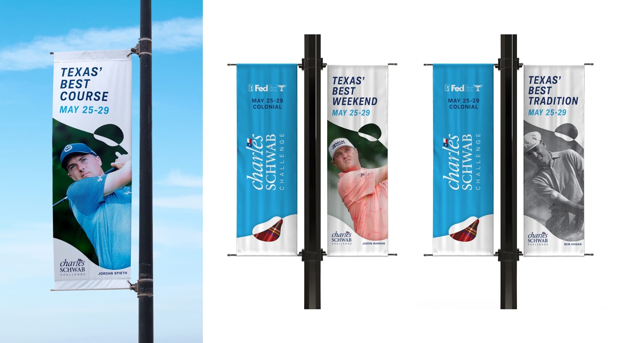 Charlees Schwab Challenge Pole Banner Ad