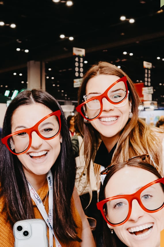 Team members in glasses