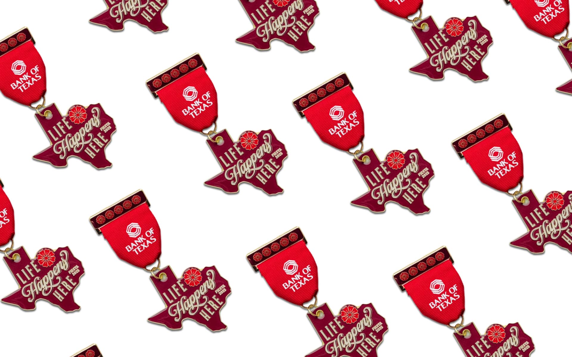 Bank of Texas San Antonio Fiesta pin step and repeat