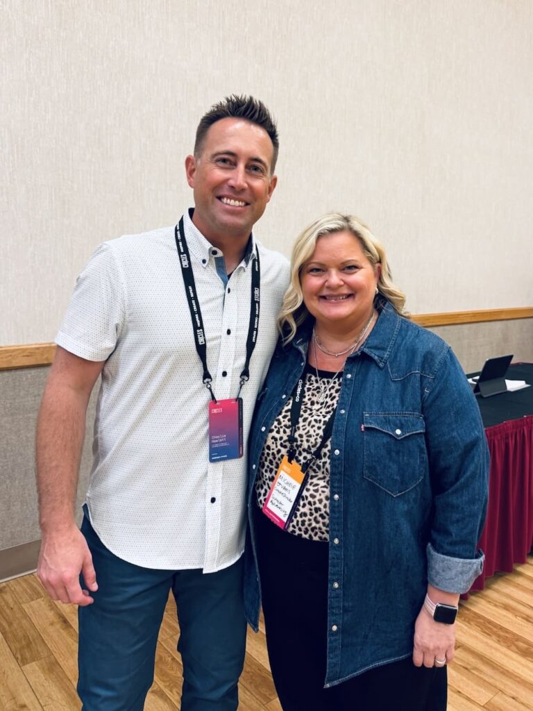 Charlie Howlett and Michelle Evans