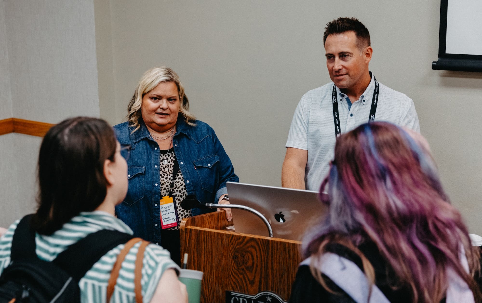 Charlie and Michele Interacting with Workshop Attendees at Circles