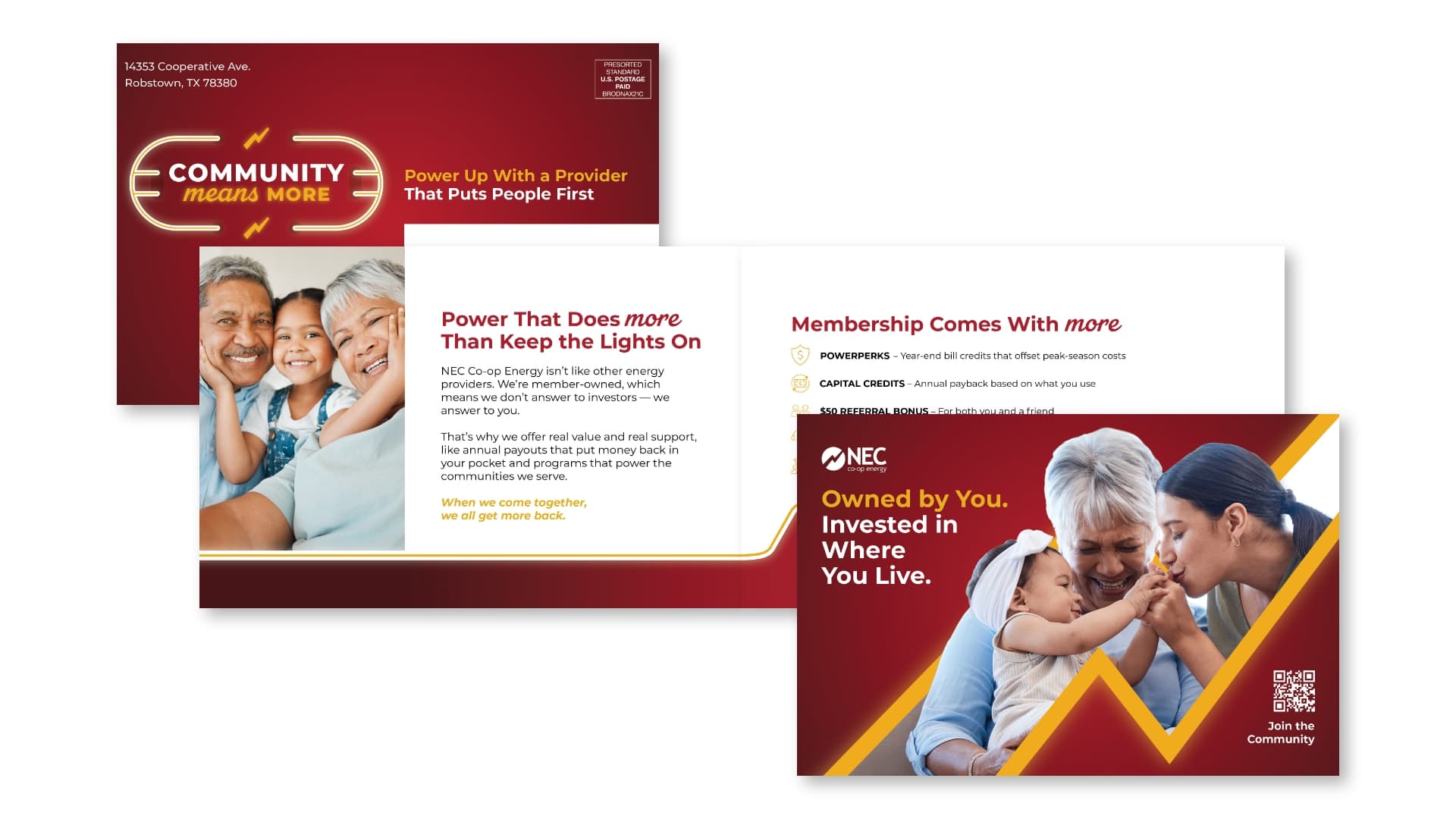 NEC Co-op Energy direct mail creative